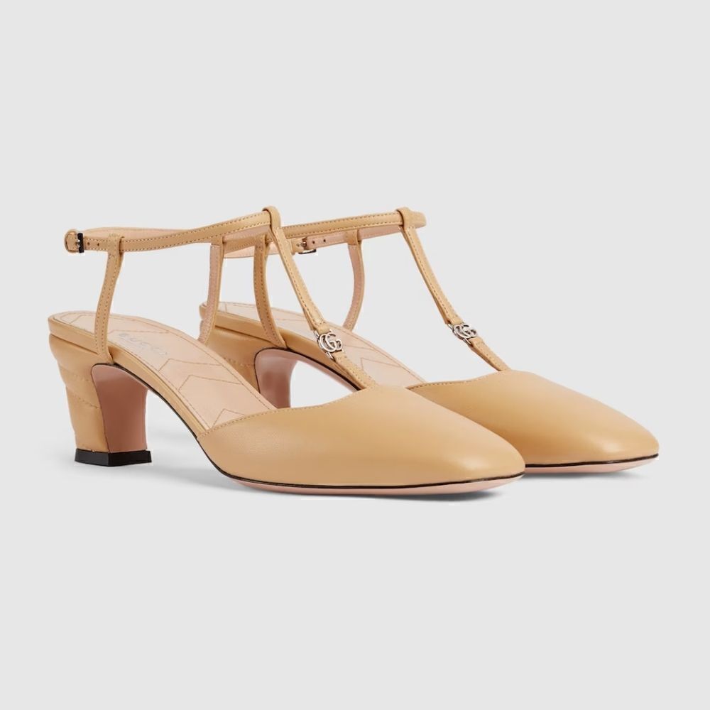 Gucci Mini GG Slingback Pumps Shoes size 39 New